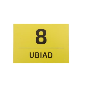 House Number Plaque - size 295x210mm - PVC - UV color print - TAB075