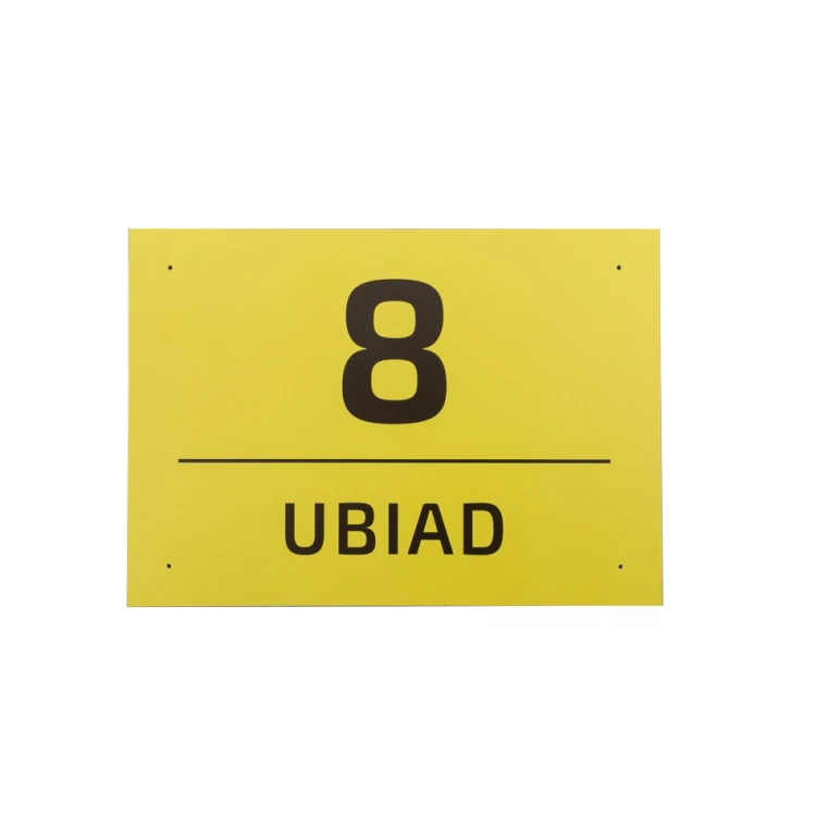 House Number Plaque - size 295x210mm - PVC - UV color print - TAB075