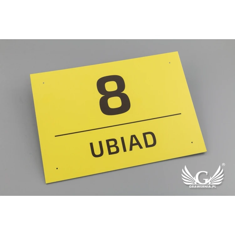 House Number Plaque - size 295x210mm - PVC - UV color print - TAB075