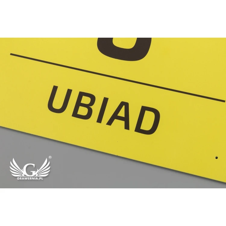 House Number Plaque - size 295x210mm - PVC - UV color print - TAB075