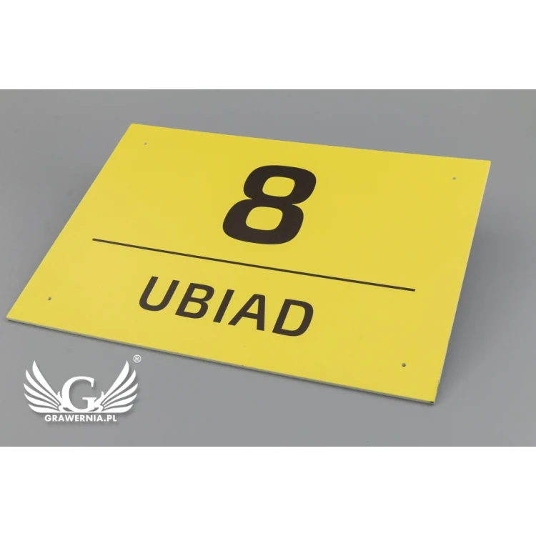 House Number Plaque - size 295x210mm - PVC - UV color print - TAB075