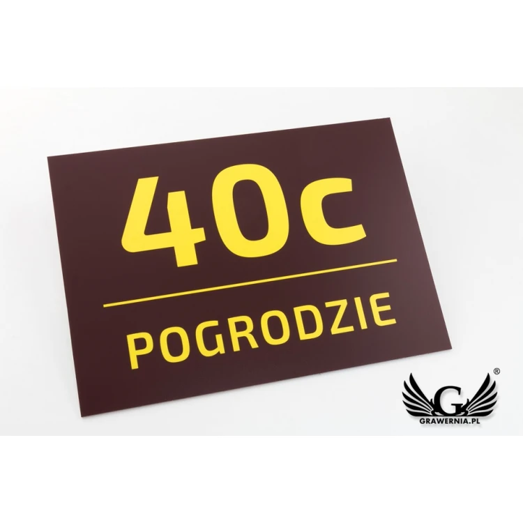 House Number Plaque - size 295x210mm - PVC - UV color print - TAB073