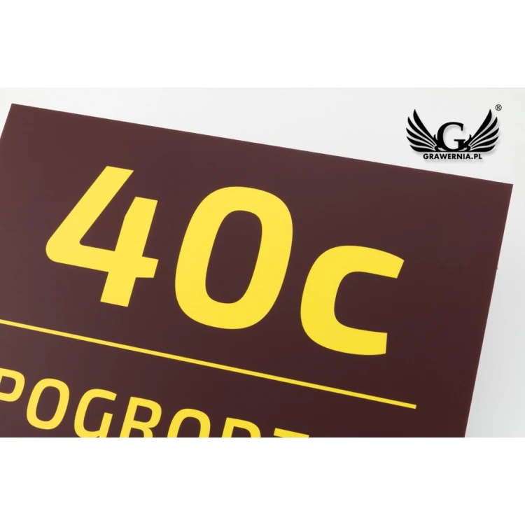 House Number Plaque - size 295x210mm - PVC - UV color print - TAB073