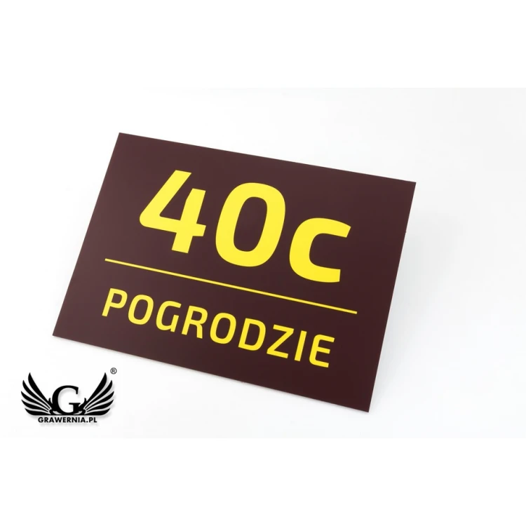 House Number Plaque - size 295x210mm - PVC - UV color print - TAB073