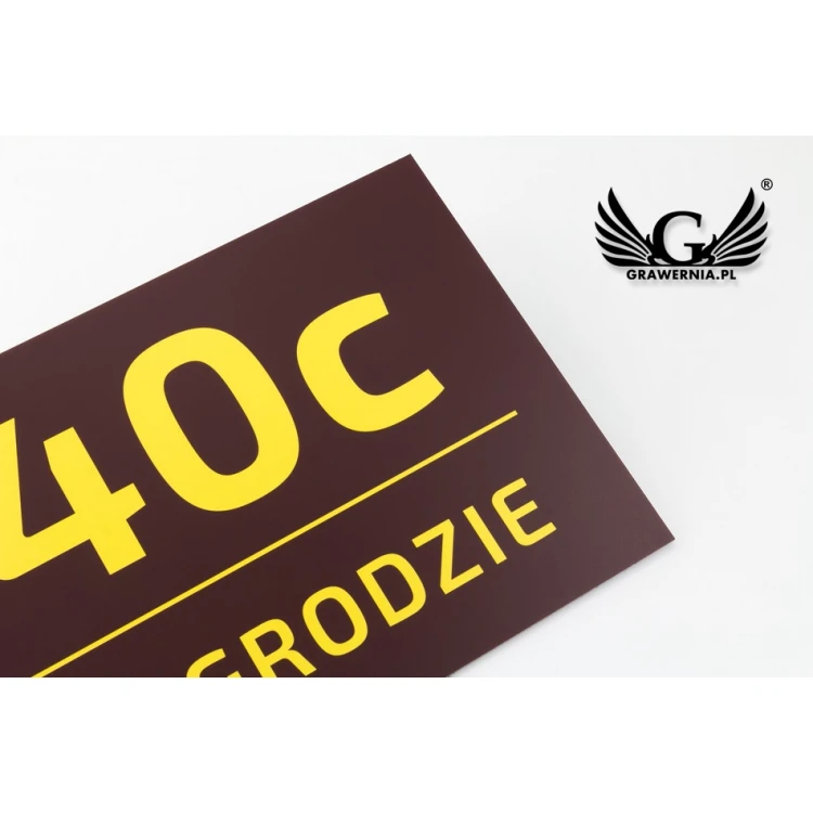 House Number Plaque - size 295x210mm - PVC - UV color print - TAB073