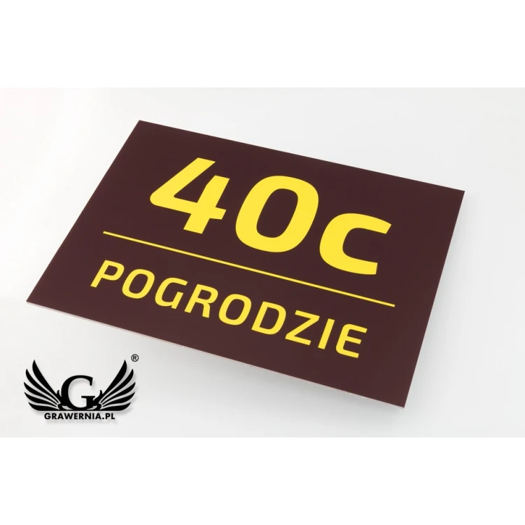 House Number Plaque - size 295x210mm - PVC - UV color print - TAB073