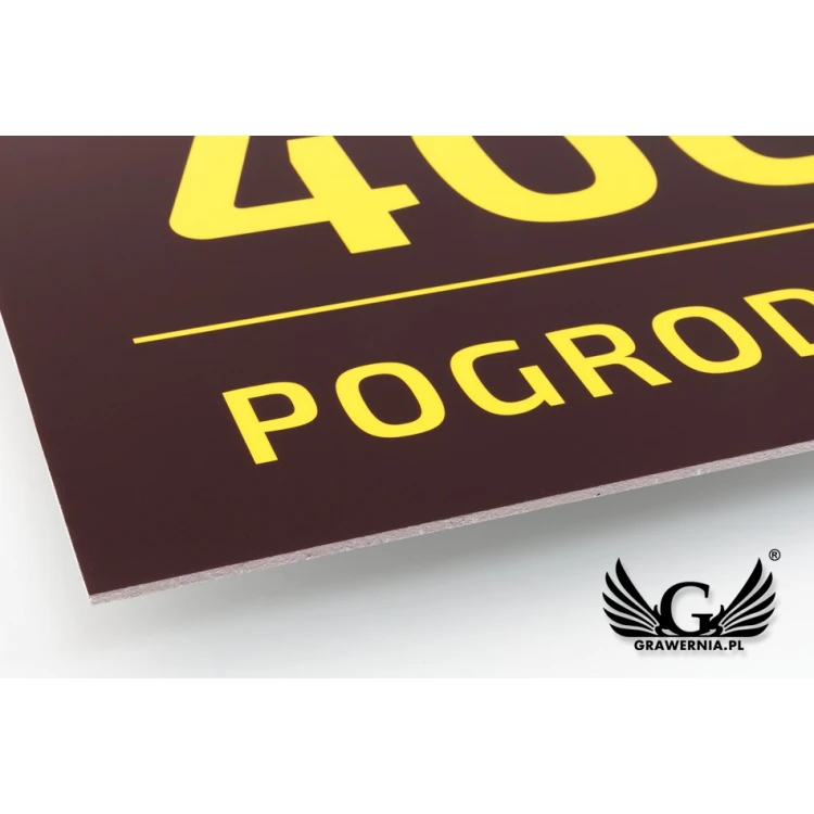 House Number Plaque - size 295x210mm - PVC - UV color print - TAB073