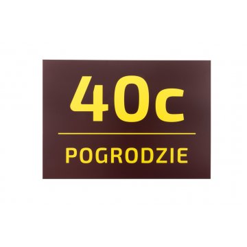 House Number Plaque - size 295x210mm - PVC - UV color print - TAB073