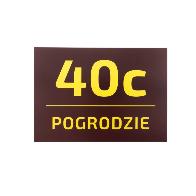 House Number Plaque - size 295x210mm - PVC - UV color print - TAB073