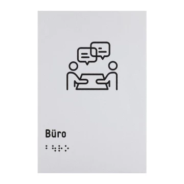 Pictogram and Braille sign - office - size 100x150mm - TAB632