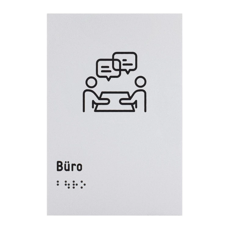 Pictogram and Braille sign - office - size 100x150mm - TAB632