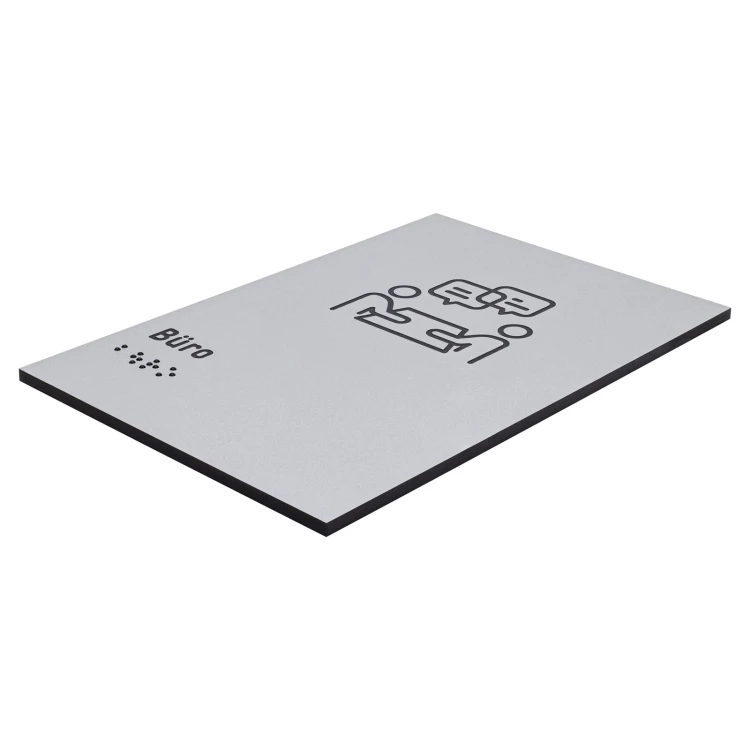 Pictogram and Braille sign - office - size 100x150mm - TAB632