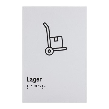 Pictogram and Braille sign - warehouse - size 100x150mm - TAB634