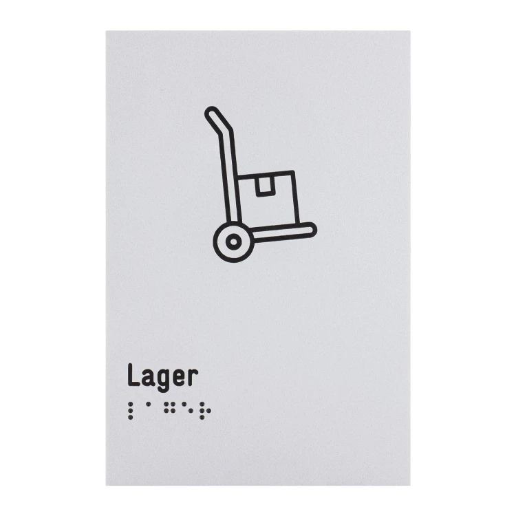 Pictogram and Braille sign - warehouse - size 100x150mm - TAB634