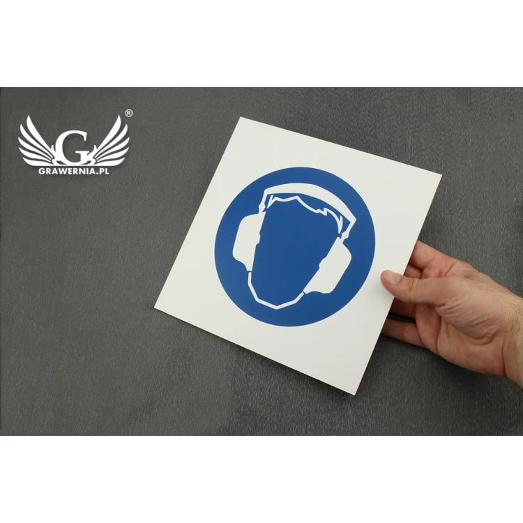Pictogram plaque - health and safety signage - dimensions 210x210mm - UV print