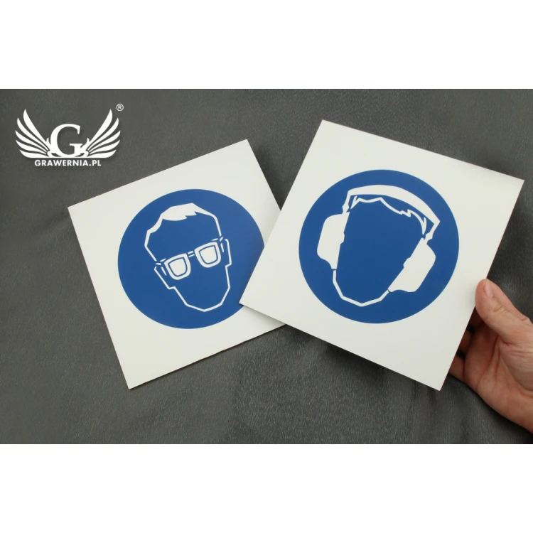 Pictogram plaque - health and safety signage - dimensions 210x210mm - UV print
