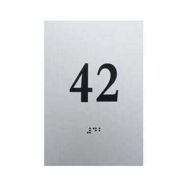 Braille Script Plaque - Silver Engraving Laminate 3mm - Size 100x150mm - TAB551