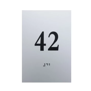 Braille Script Plaque - Silver Engraving Laminate 3mm - Size 100x150mm - TAB551