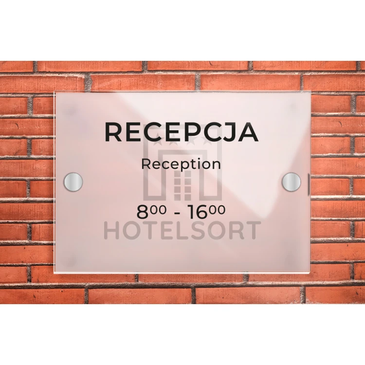 Plexiglass Transparent and Frost Sign - Opening Hours - UV Print - Size 148x210mm (A5) - SZ174
