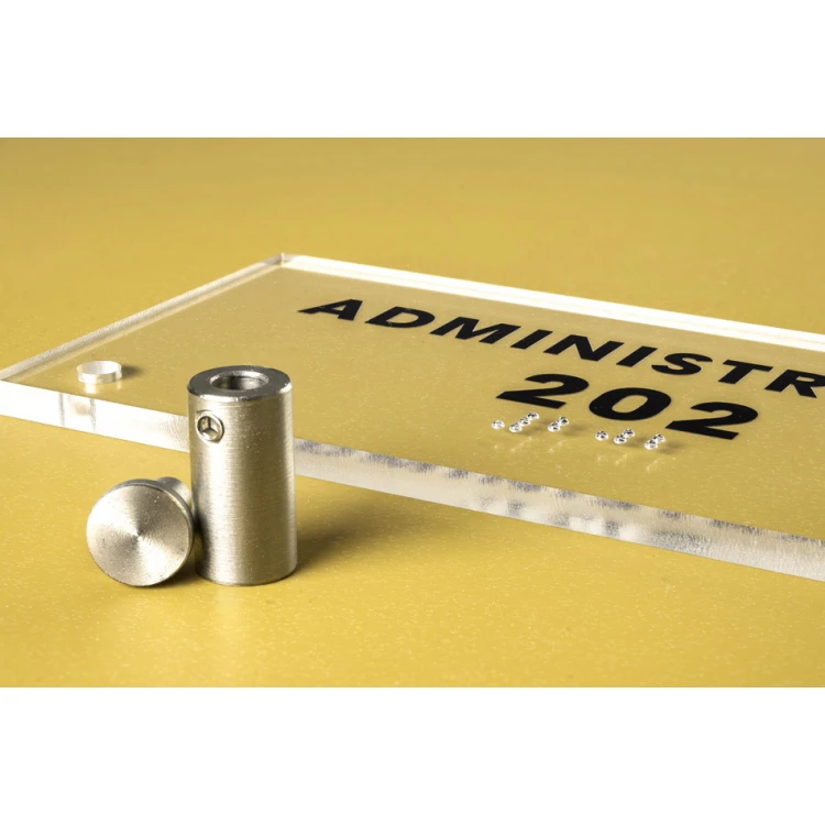 Plexiglass plaque with numbering and Braille lettering - size 160x75mm - TAB273