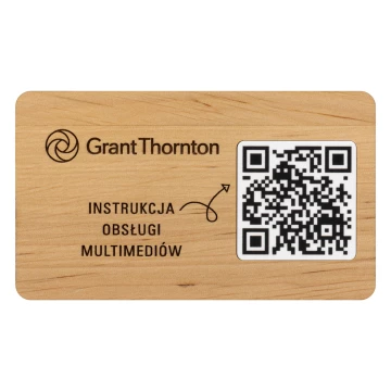 Plaque/Menu with interchangeable QR code and engraving - size 120x70 mm - TAB679