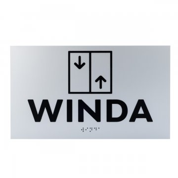 Plaque with raised letters and Braille script - Elevator - silver laminate - dim. 250x150mm - TAB501
