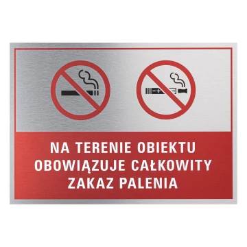 No-smoking sign - UV print - brushed dibond - size 410x297mm - Z023