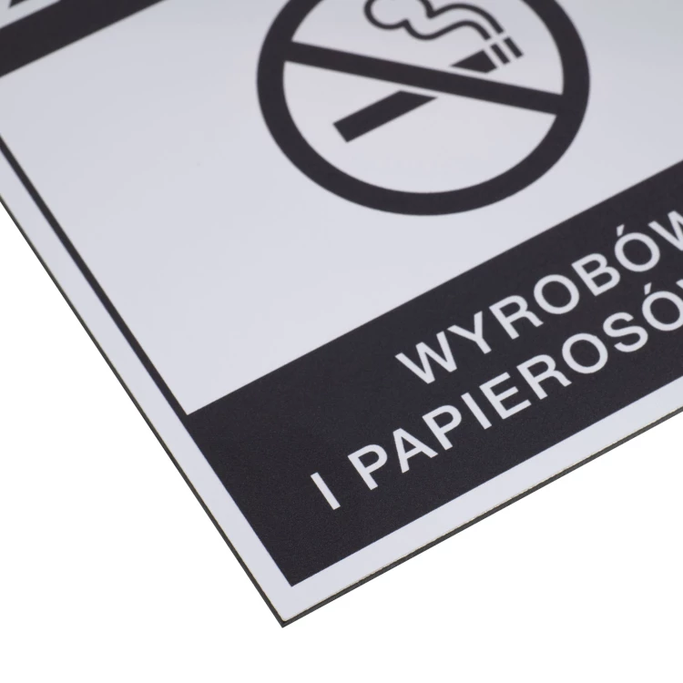 Silver No Smoking Sign - UV Print - Size 160x110mm - Z013