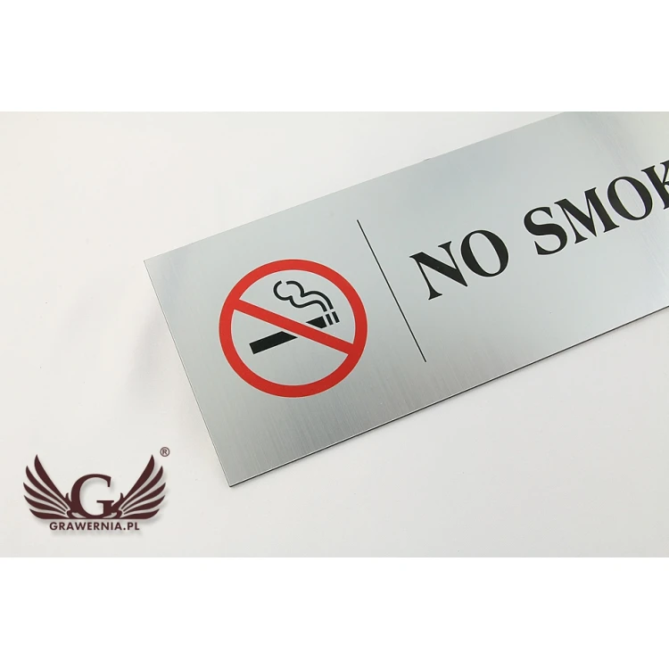Plaque - no smoking - size 300x100mm - UV color print