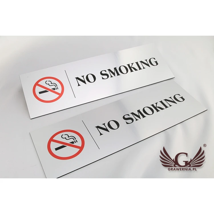 Plaque - no smoking - size 300x100mm - UV color print