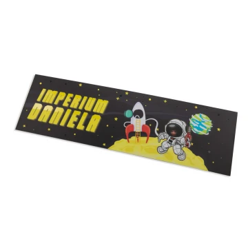 Plaque with a picture for the child's room door - Astronaut - size 400x120mm - HIPS material - NAP035