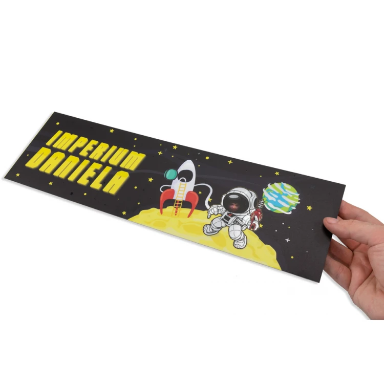 Plaque with a picture for the child's room door - Astronaut - size 400x120mm - HIPS material - NAP035