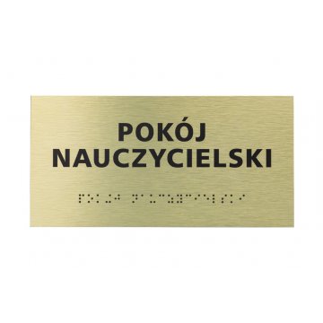 Golden Dibond Plaque with Braille Script - size 200x100mm - TAB412
