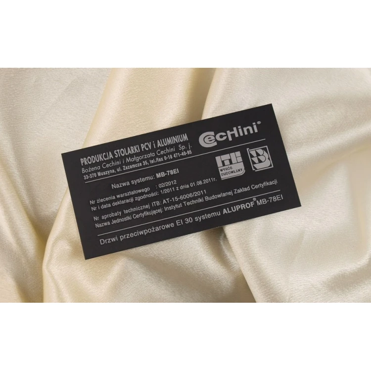 Nameplate - Black Anodized Aluminum 100x50mm