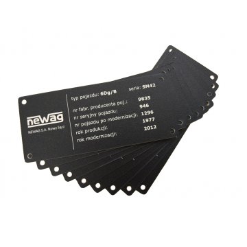 Black nameplate - dimension: 170x74mm