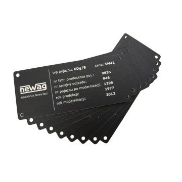 Black nameplate - dimension: 170x74mm