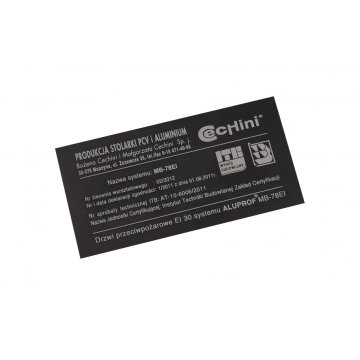 Nameplate - Black Anodized Aluminum 100x50mm