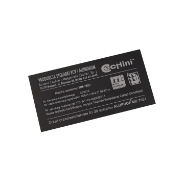 Nameplate - Black Anodized Aluminum 100x50mm