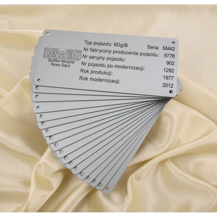 Silver Nameplate G&S - dimensions: 180x80mm