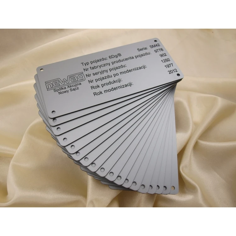 Silver Nameplate G&S - dimensions: 180x80mm