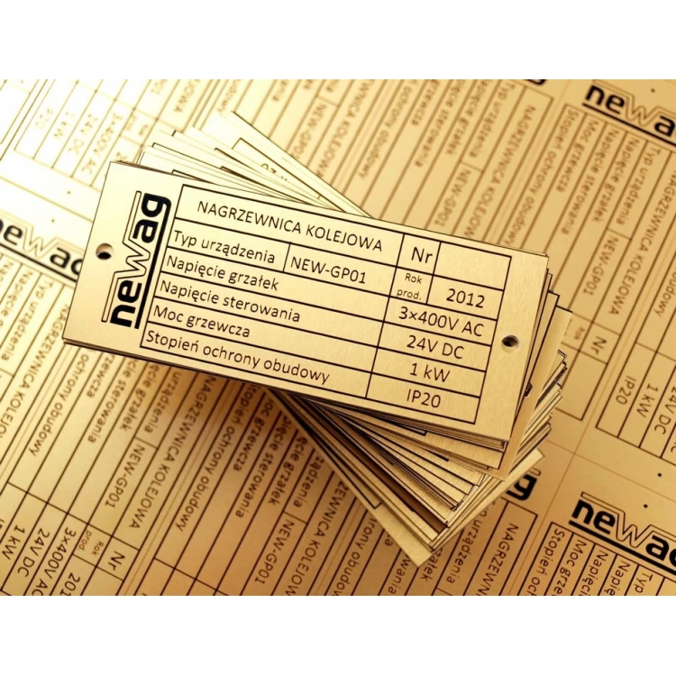 Nameplate - size: 75x30mm