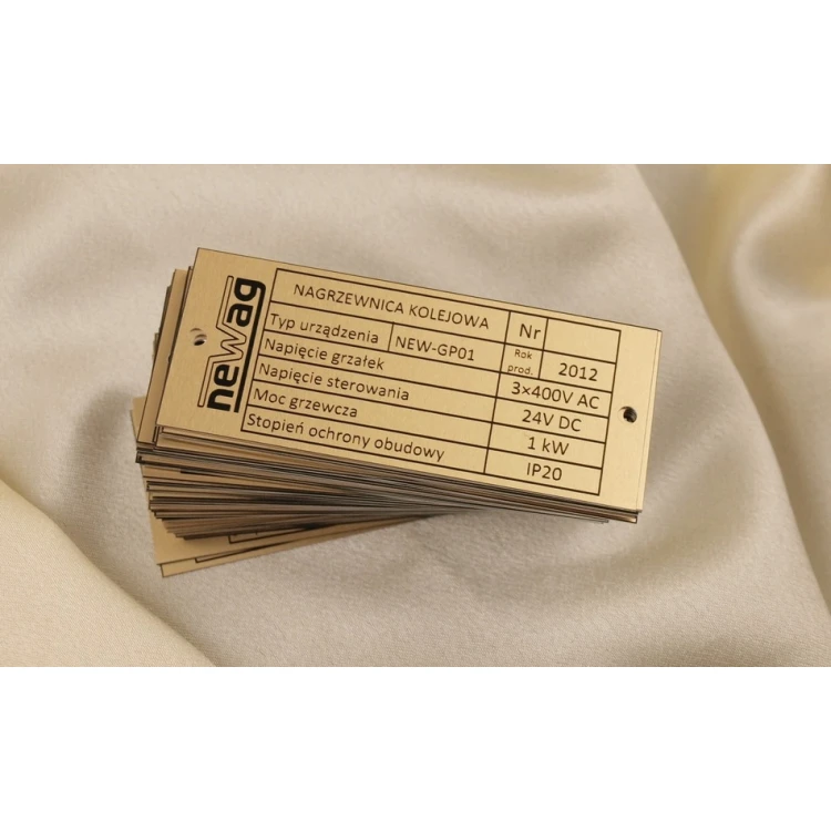 Nameplate - size: 75x30mm