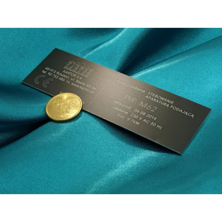 Anodized Aluminum Nameplates - Size: 100x30mm