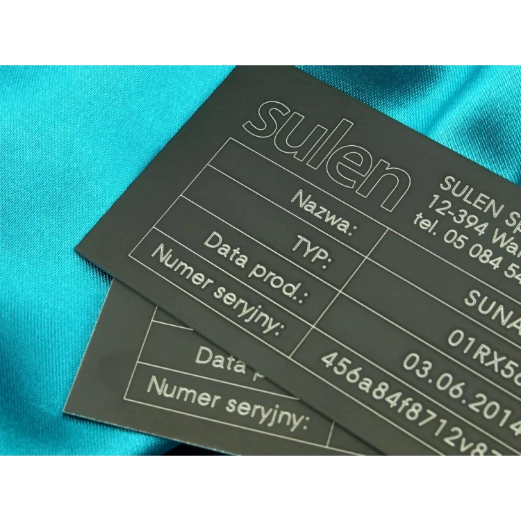 Anodized Aluminum Nameplates - Size: 100x50mm
