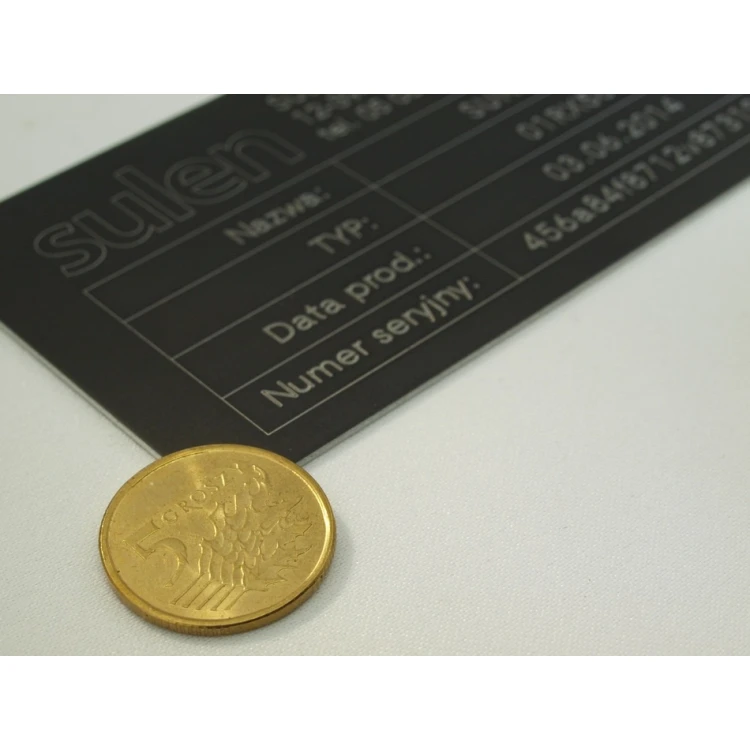 Anodized Aluminum Nameplates - Size: 100x50mm