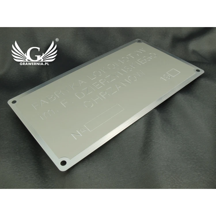 Anodized Aluminum Nameplate - CNC Engraving 001 - Size: 165x300mm