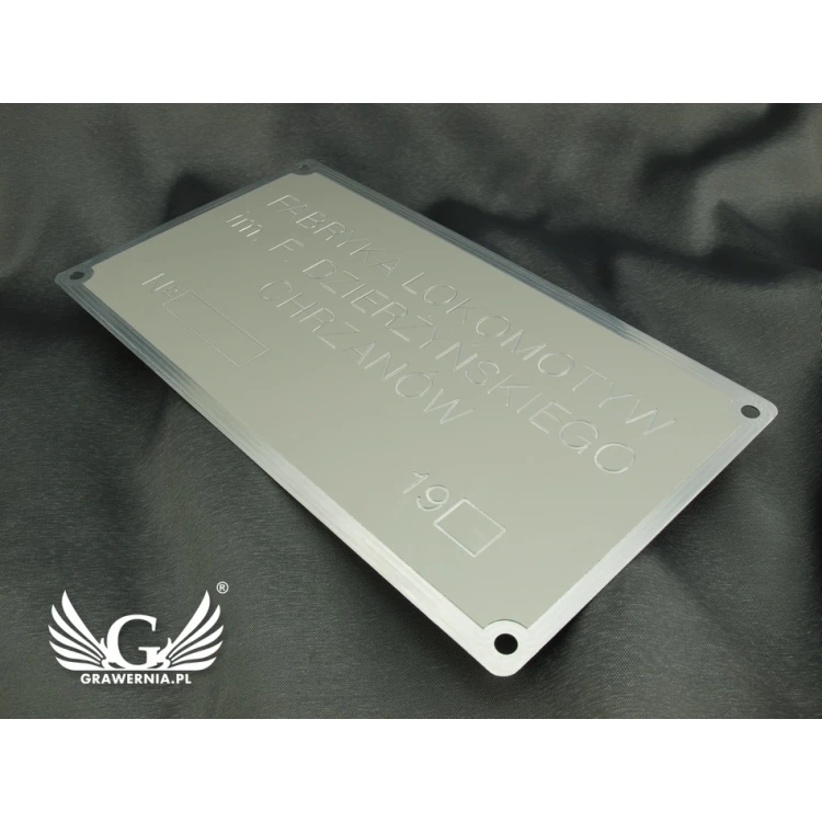 Anodized Aluminum Nameplate - CNC Engraving 001 - Size: 165x300mm