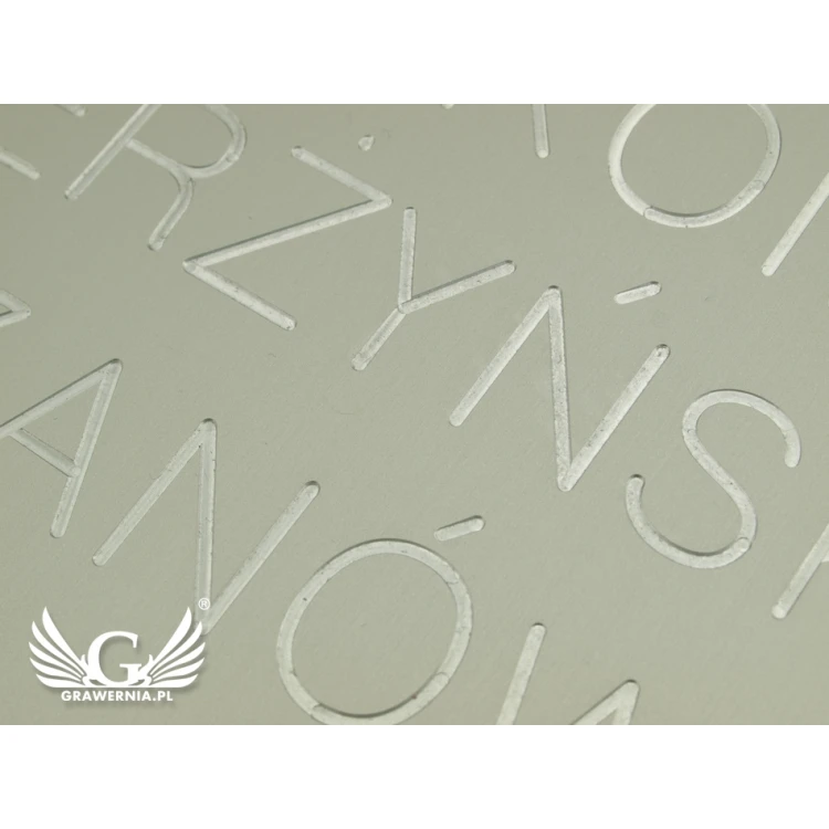 Anodized Aluminum Nameplate - CNC Engraving 001 - Size: 165x300mm