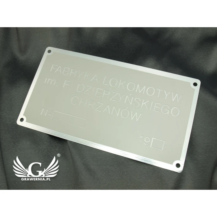 Anodized Aluminum Nameplate - CNC Engraving 001 - Size: 165x300mm