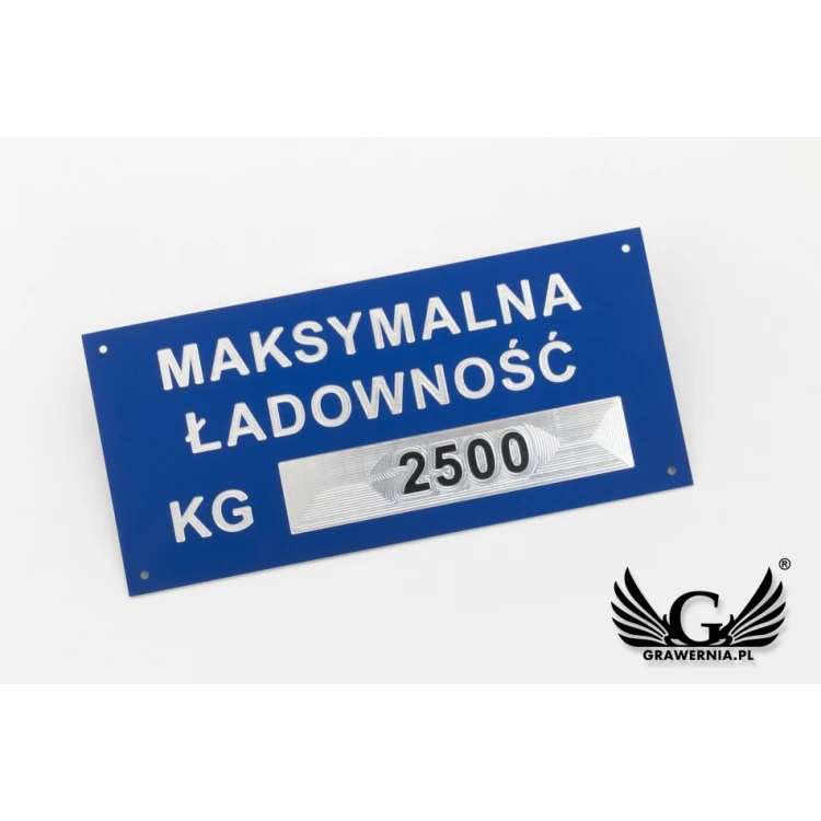 Aluminium Nameplate - Multicolor - CNC Engraving - Dimensions: 150x70mm - TZN035